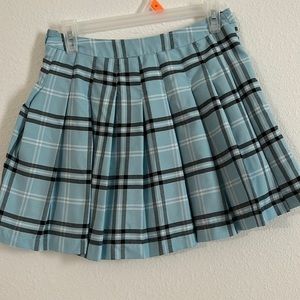 Vintage Plaid Mini Skirt, High Waist College Style Pleated Skirt